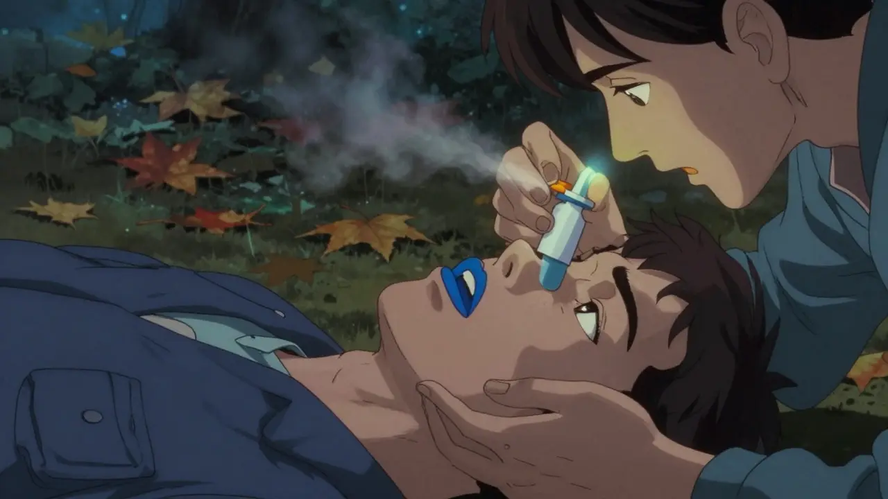 Naloxone nasal spray administered to overdose victim in park