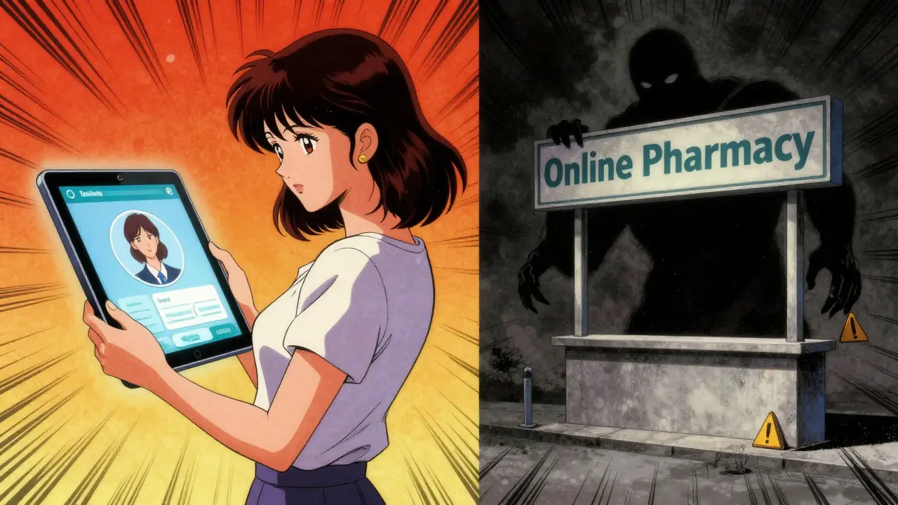 Comparison of safe telehealth vs risky online pharmacies