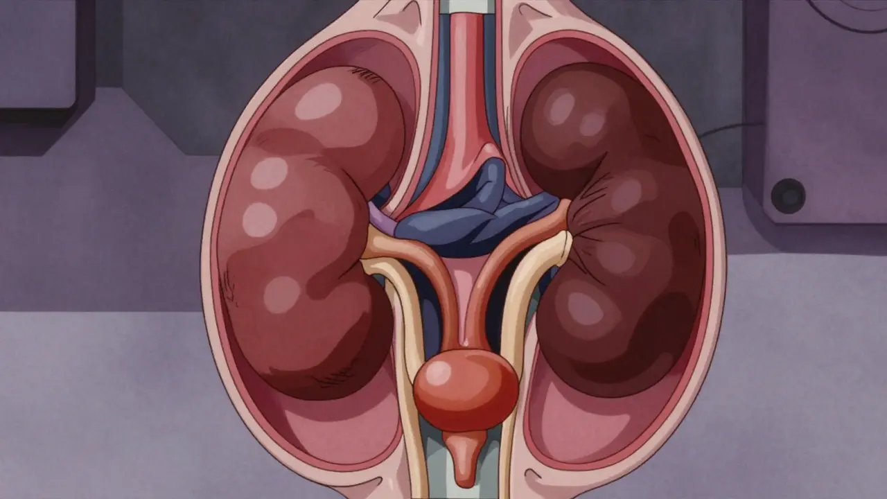 Conceptual art highlighting bladder health concerns