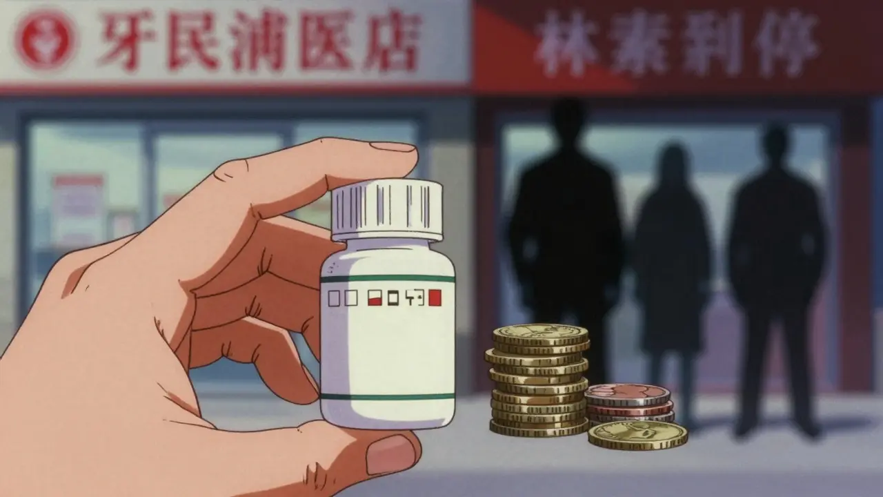 Hand holding medication and coins, symbolizing safe, affordable care