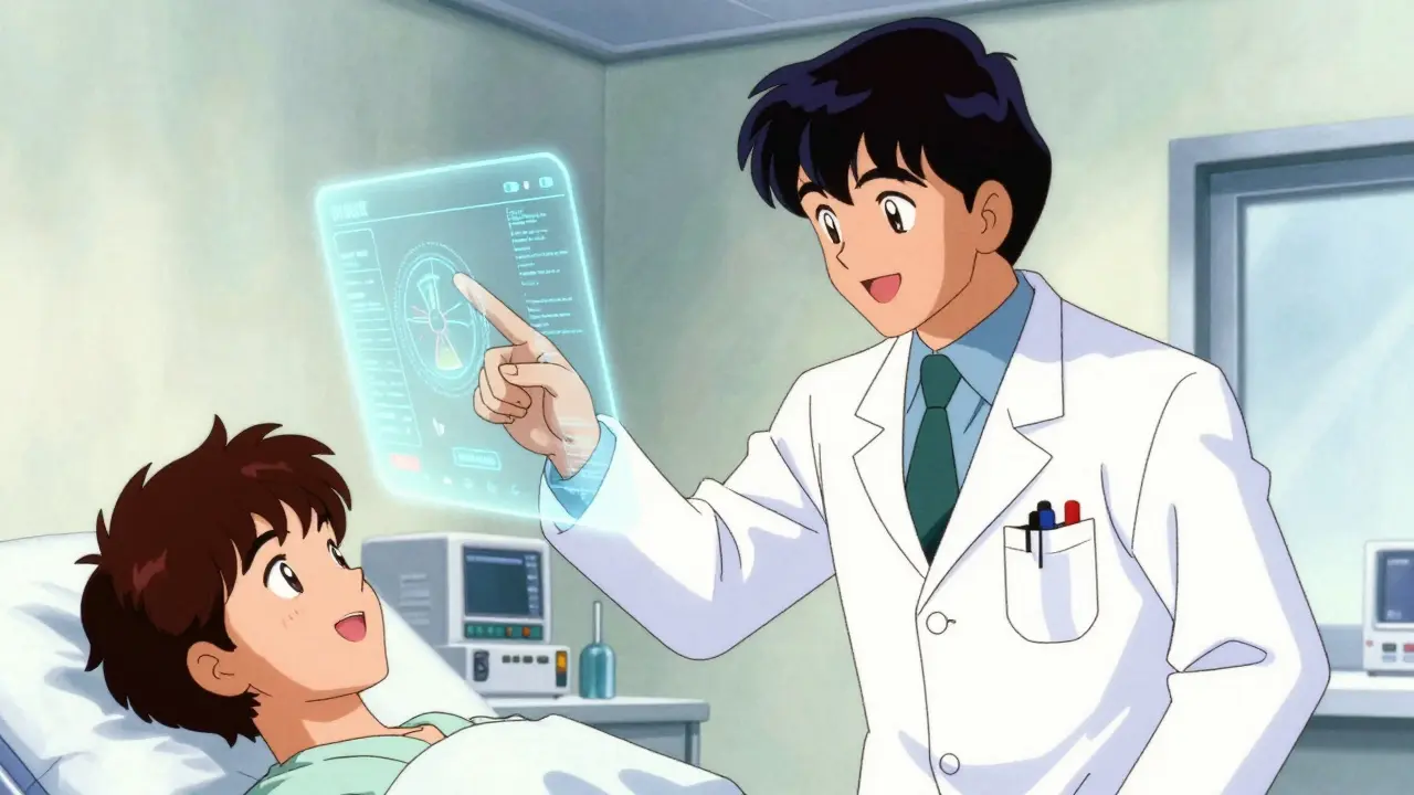 Doctor explaining personalized genetics to patient