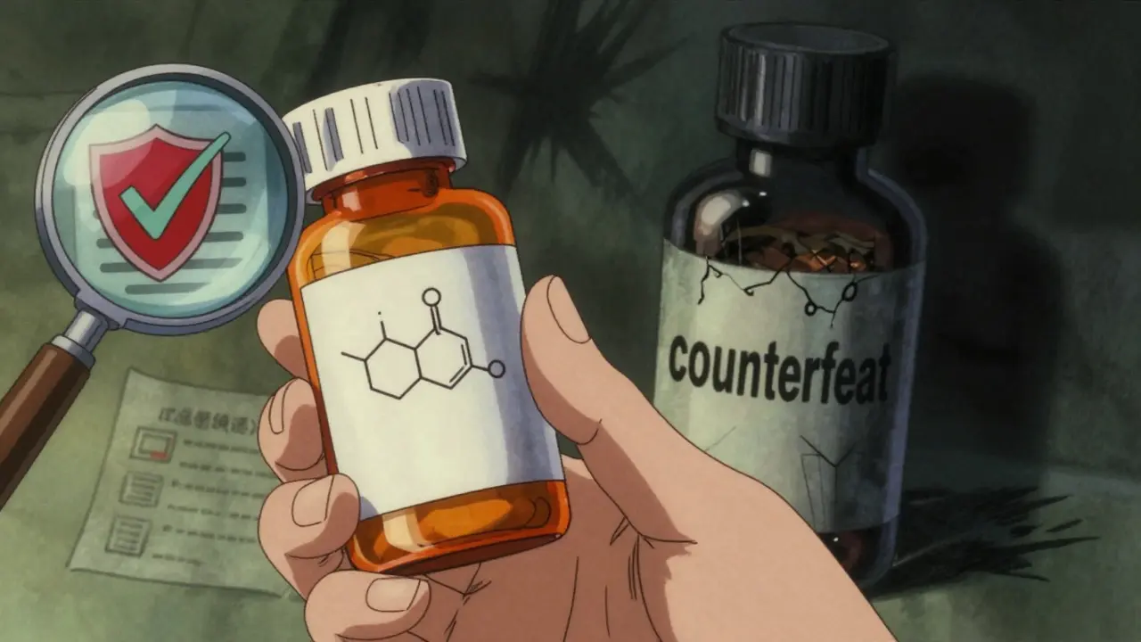 Generic pills vs counterfeit drugs with safety check