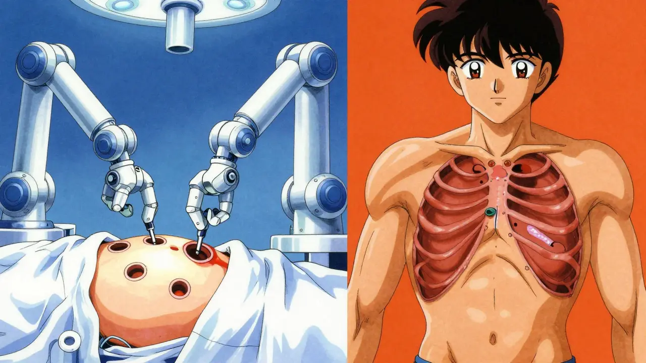 Retro anime comparison of laparoscopic vs open gallbladder surgery